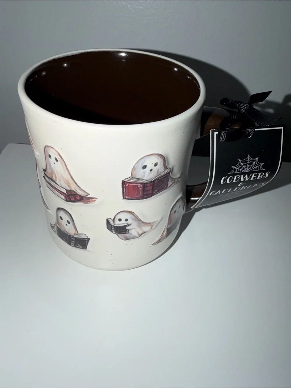 Halloween Ghost Reading Books Mug